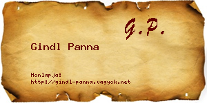 Gindl Panna névjegykártya